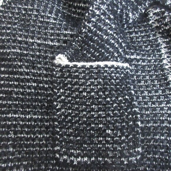 Princess Vera Wang Womens Cardigan Size Small Open Front Black White Knit Collar - Picture 6 of 7